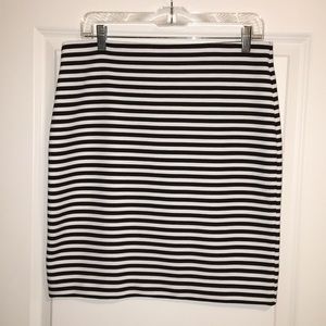 Black & White Striped Skirt